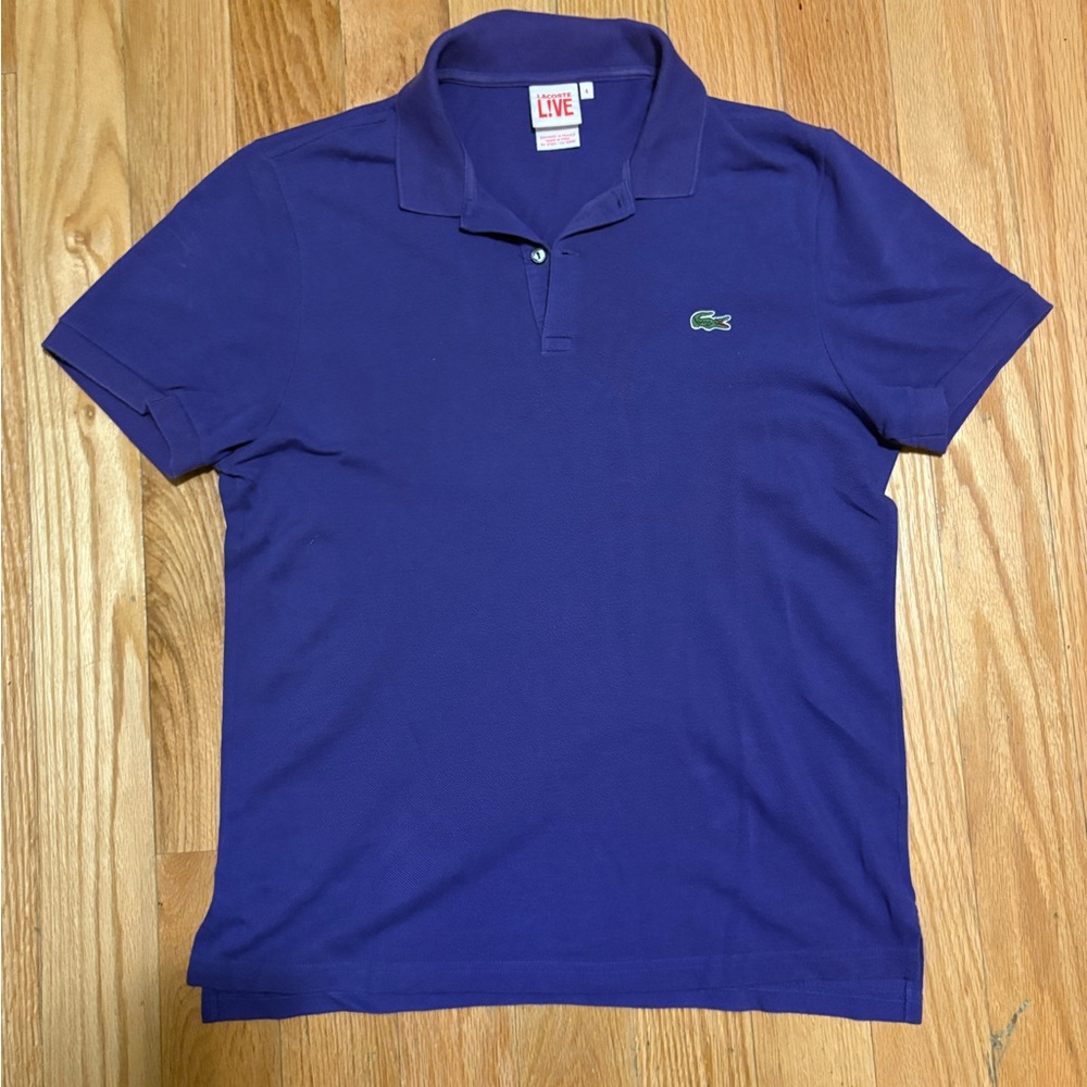 Lacoste Live Men's Purple Polo Short Sleeve Shirt
